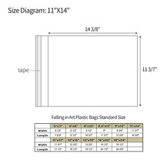 Falling in Art Acid Free 1.496mil (Single Side) 11 inch x 14 inch, Clear