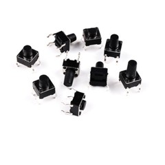 6x6mm Tactile Tact Push Button Switch 4 Pin DIP Through Hole SPST PCB Miniature