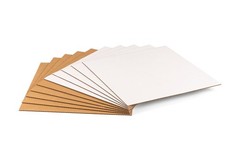 12.5×12.5 Inch Insert Pads for 12 LP Record Mailers, 1/8 Thick Corrugated Cardbo