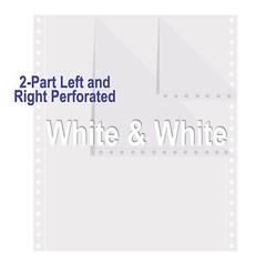 Continuous Computer Paper 9.5″x11″ L&R Perf Blank 2-Pt White/White 15lb 1700/Ctn
