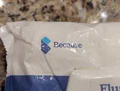 Because Flushable Wipes Alcohol Free 48 Wipes