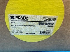 Lot of 3 – Brady 55332 Roll of 1000 Yellow Aisle Marking Dot Labels