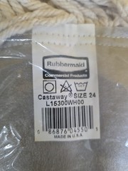 New RUBBERMAID COMMERCIAL PRODUCTS L15300WH00 Dust Mop Head, Size 24 Free Ship