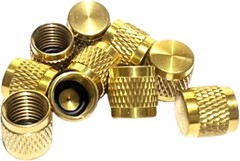 30 Pcs Schrader Core Caps, 1/4″ HVAC Locking Caps Brass Fittings Cap with Neo…