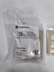 Qty 10 Pass & Seymour Legrand TP8-I Duplex Outlet Plate Unbreakable Ivory