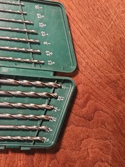 Hanson High Speed Steel Drill Set Full Jobbers Length S-113 Sizes 1/16″ to 1/4″