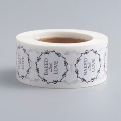 Baked with Love Sticker Labels 500 each per roll Great for Orders Crafts Fun