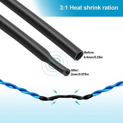 25 ft Dual Wall Adhesive Glue Lined Φ1/4″ (6.4mm) Heat Shrink Tubing 3:1 Ratio