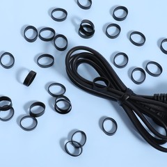150 Pieces 0.5 Inch Small Elastic Silicone Rubber Bands Black Strong Rubberba…