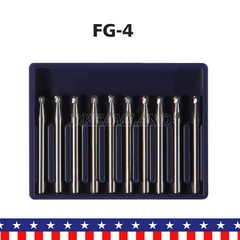 FG4 FG #4 Dental Carbide Burs, (100 Pack) – High Speed Friction Grip