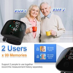 Rechargeable Wrist Blood Pressure Monitor Digital LED Automatic BP Cuff Machine