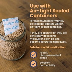 5g Silica Gel Packs 500 500 Packets Food Safe Rechargeable Moisture Absorber