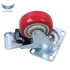 4PCS 3 Inch Heavy Duty Swivel Caster Wheels with Brake, Safety Locking Casters
