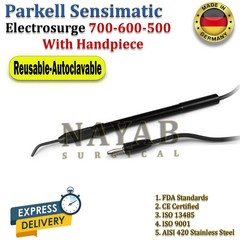 Parkell Sensimatic 500-600-700 Electrosurge Black Handpiece and 7 Pcs Tips CE