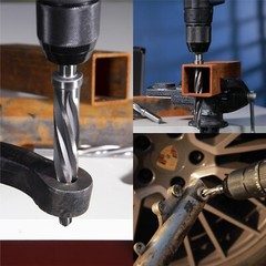 HSS M2 Taper Chucking Reamer Spiral Flute 4Pcs Set 3/8″-1/2″-5/8″-3/4″ cut hole