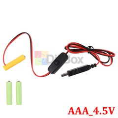 USB 5V to 3/4.5/6V Battery Eliminator Replacement AA AAA Battery Power Supply