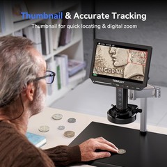 TOMLOV 4K Autofocus Digital Microscope 2000X Soldering Microscope Coin Microscop