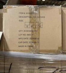 XL Disposable Vinyl Gloves (PVC, Powder- Free) Sold Per Case