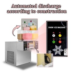 95% New Commercial 4 Feeding Buckets Automatic 264 lbs/Day Shaved Ice Machine