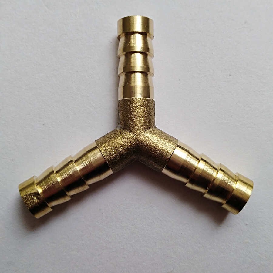 3/8″ HOSE BARB Brass Pipe 3 WAY Y Fitting Thread Gas Fuel Water Air B163