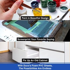 Duco Plus Closed Cell PVC Foam Board Plastic Sheets White DIY Signage, Displays