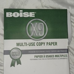 Boise X-9 Multi-Use Copy Paper White 8.5 x 14 in 20lb 92 Bright 500 Sheets