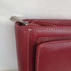 FRANKLIN COVEY Red 7 Ring Planner Binder With Handles Full Zip Read