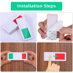 15 PCS Office Nonscratch Signboard Sliding Door Indicator Red Green Vacant