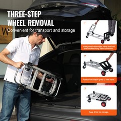 400 Lbs Lightweight Folding Hand Truck Utility Cart for Easy Transport