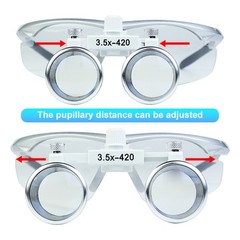 2.5X 3.5X Dental Binocular Magnifier Optical Loupes 320-420mm Magnifying Glass