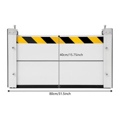 Flood Barrier for Home Aluminum Alloy Garage Door Water Barrier H15.7in W31.5in
