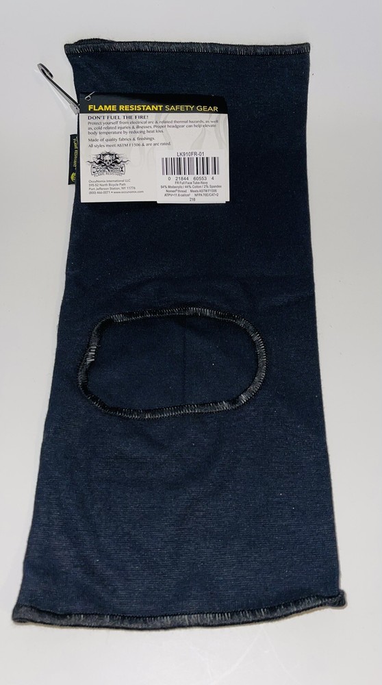 OccuNomix Full Face Flame Resistant Face Cover Hard Hat Tube Liner LK910FR FR