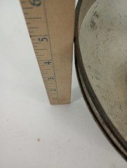 Vintage farmhouse Primitive Galvanized Steel MILK STRAINER 9.5 W X 5″ T
