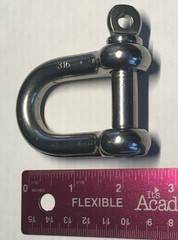 1/2 Inch 12mm Marine Grade Forged 316 Stainless Steel D Dee Shackle Boat