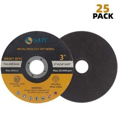 25PCS 3in Cut Off Wheels 3″x1/16″x3/8″ Arbor Metal Cutting Disc Die Grinder Tool