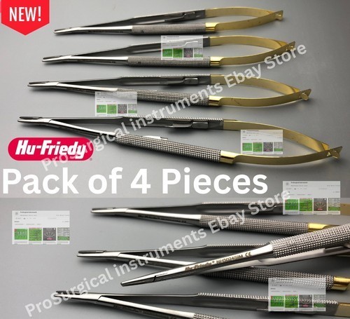 Hu Friedy Castroviejo Needle Holder Straight 18 Cm (7″) NH5024SIM Lot of 4 Pcs