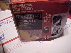 New 5 LB 985ct Everbilt #8 X 3/4” In Self-Piercing Lath Screws Metal To Wood