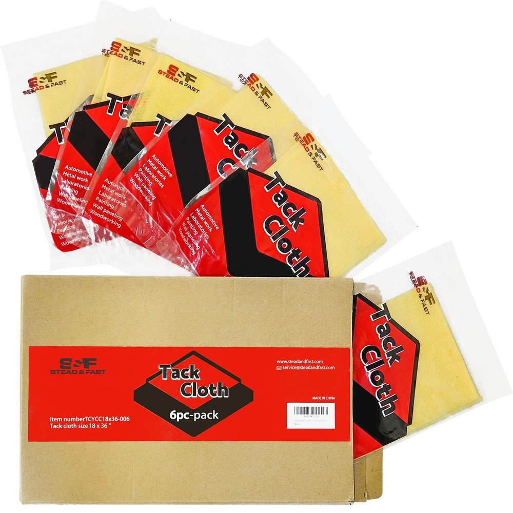 Painter’s Tack Cloth 6 pack Paint Woodworking Sticky Tac Rag 18″x36″ Clean Dust