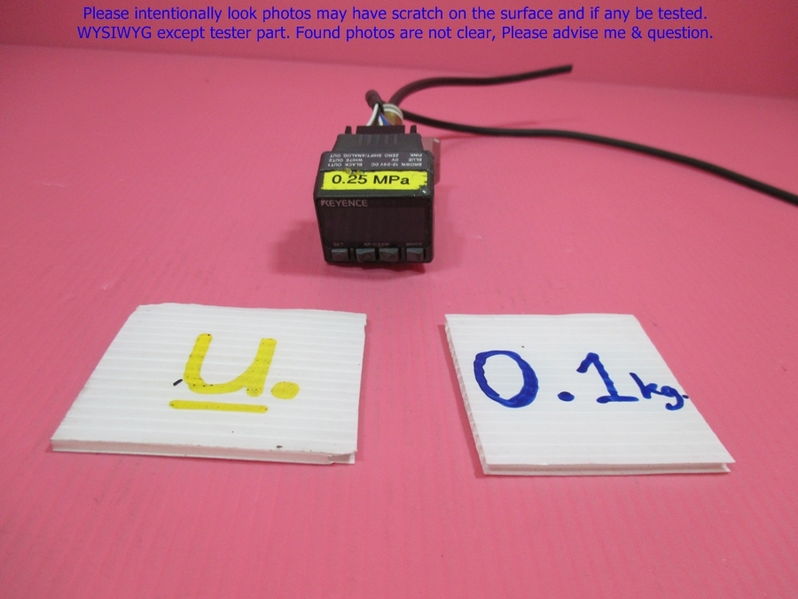 Keyence AP-C33W, APC33W Pressure Sensor C, 0.25 MPa as photos, sn:6127B.