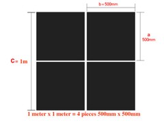 500 x 500mm NBR Nitrile Rubber Buna Plate Sheet Gasket 1mm 2mm 3mm 4mm Black