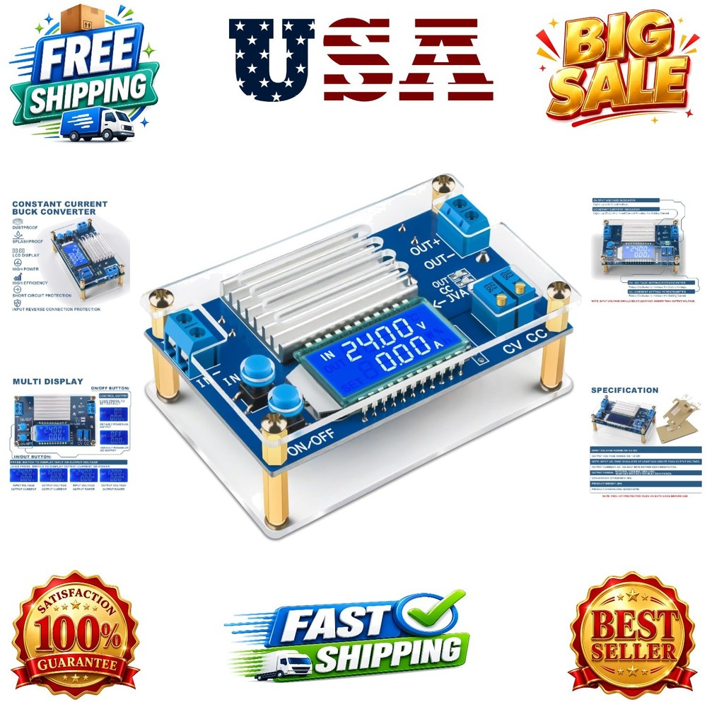 DC Buck Converter, 5.3V-32V to 1.2V-32V 12A Adjustable Power Supply, 5v 9v 12…
