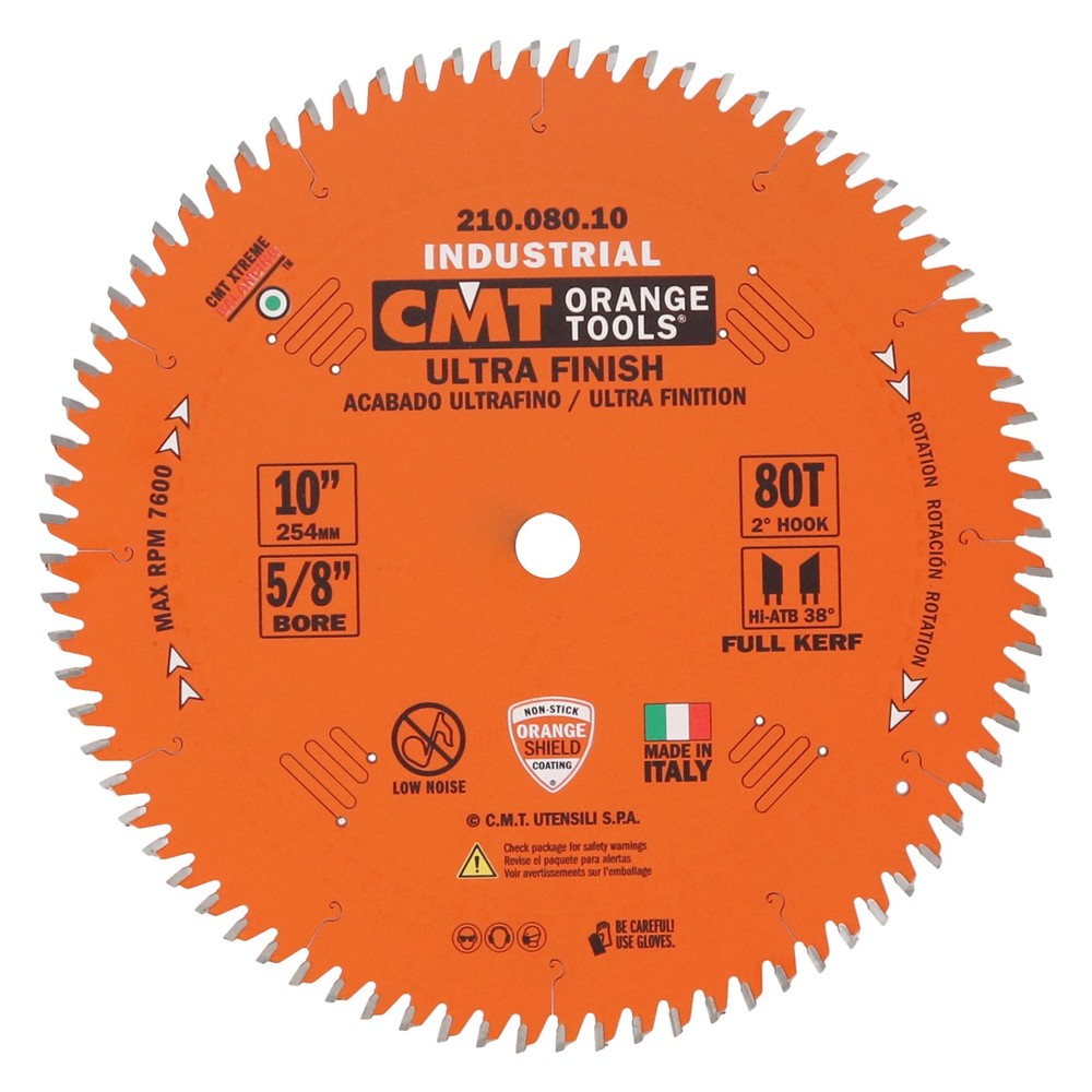 CMT 210.080.10 Industrial Fine Cut-Off Saw Blade for Table and Miter Saws