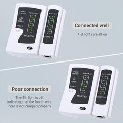 RJ45 Cable Tester Network Ethernet Wire Test Tool for LAN Gold