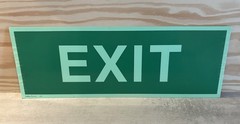 Contemporary German (Aluminum Composite) Green Emergency Exit Sign