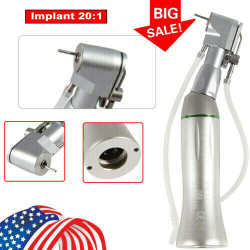Implant Motor Dental 20:1 Reduction Contra Angle Latch Handpiece For NSK E-Type