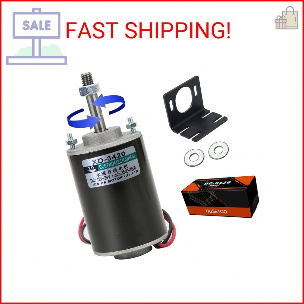 High Torque DC Motor 12 V/24 V Permanent Magnet Motor Mini DC Motor DIY Generato