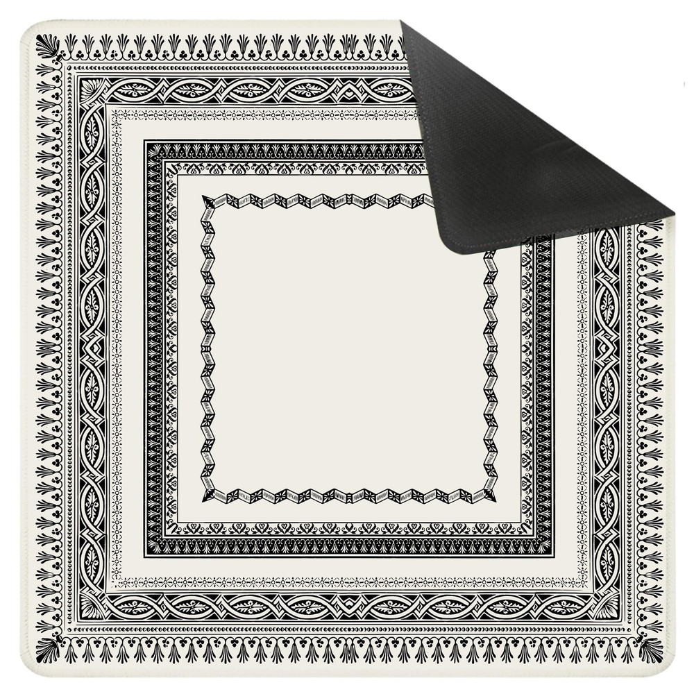 Vintage Black and White Mahjong Mat for Table 31.5 X 31.5 in, Gifts for Mahjo…