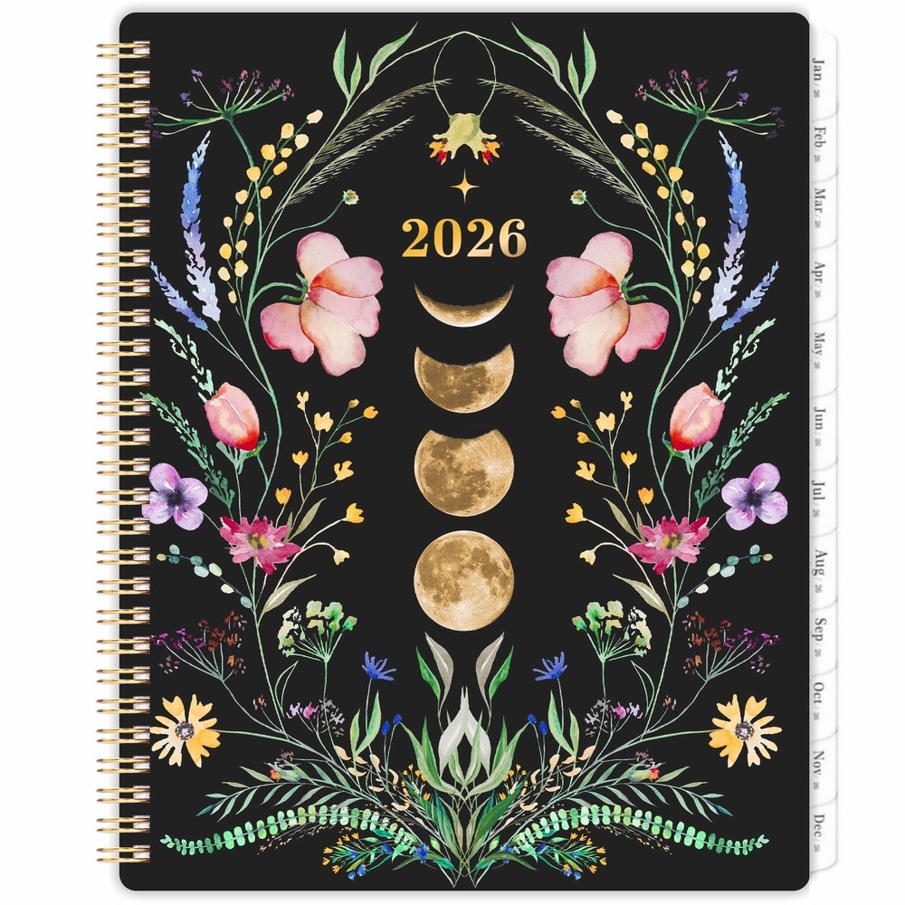 2026 Planner – 2026, Jan. 2026 – Dec. 8.5” x 11”, A4, Black