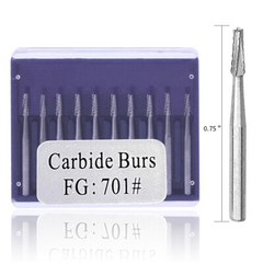 10pcs/1Pack Dental Tungsten Carbide Drill Burs FG Bur for High Handpiece 1.6mm