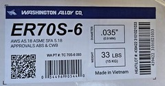 Washington Alloy Mig Welding Wire Steel .035″ x 33 lbs. Spool ER70S-6